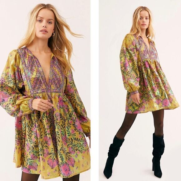 💯 FREE PEOPLE AMagic Moments Mini Dress - Picture 2 of 2